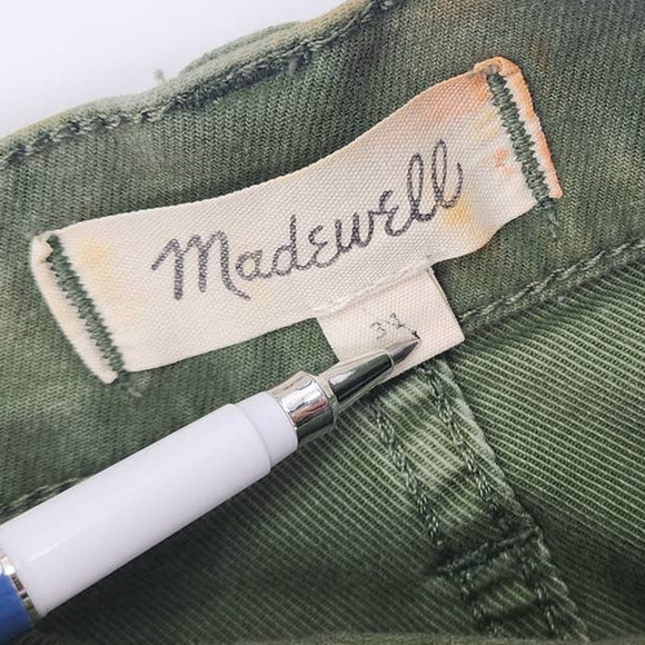 Madewell The‎ Perfect Vintage Fatigue Short Green Olive Size 31 - Picture 6 of 8